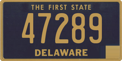 DE license plate 47289