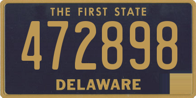 DE license plate 472898
