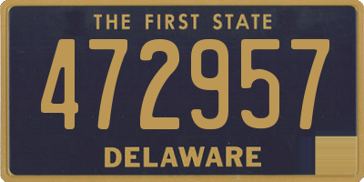 DE license plate 472957