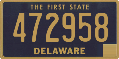 DE license plate 472958