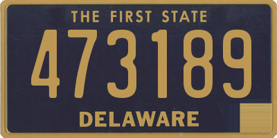 DE license plate 473189