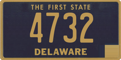 DE license plate 4732