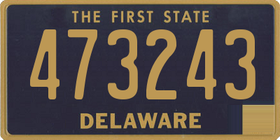 DE license plate 473243