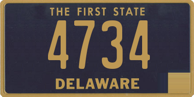 DE license plate 4734