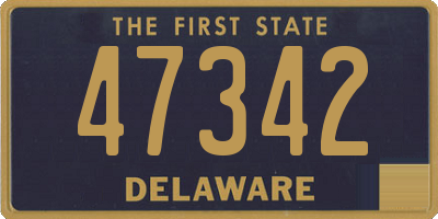DE license plate 47342