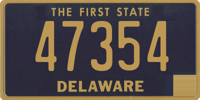 DE license plate 47354