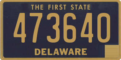 DE license plate 473640