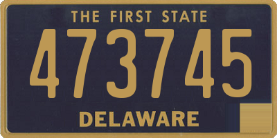 DE license plate 473745