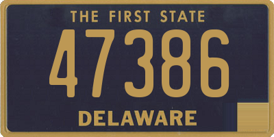 DE license plate 47386