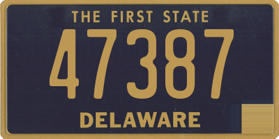 DE license plate 47387