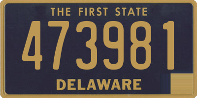 DE license plate 473981