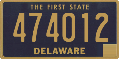 DE license plate 474012