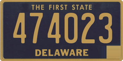 DE license plate 474023