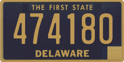 DE license plate 474180
