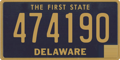 DE license plate 474190