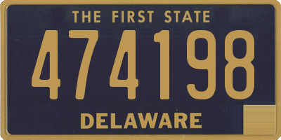 DE license plate 474198
