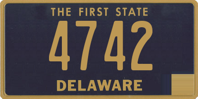 DE license plate 4742