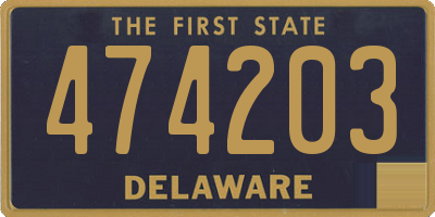 DE license plate 474203