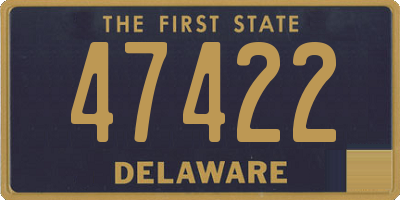 DE license plate 47422