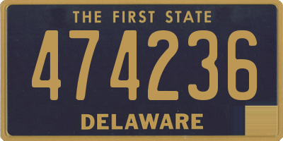 DE license plate 474236
