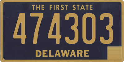 DE license plate 474303