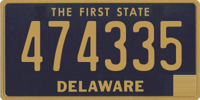 DE license plate 474335