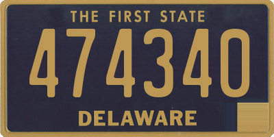 DE license plate 474340