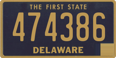 DE license plate 474386