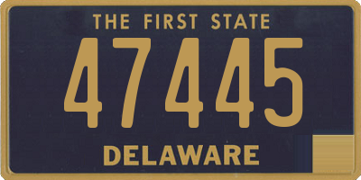 DE license plate 47445