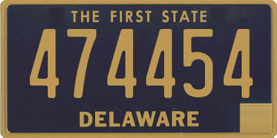 DE license plate 474454