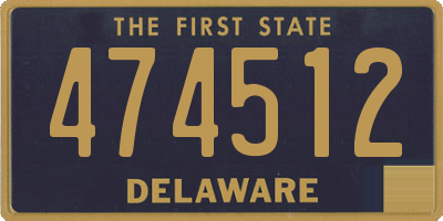 DE license plate 474512