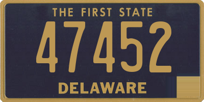 DE license plate 47452