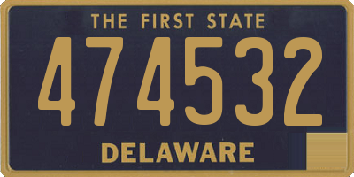 DE license plate 474532