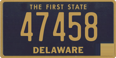DE license plate 47458