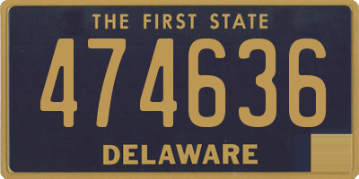 DE license plate 474636