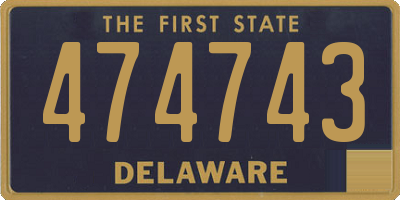 DE license plate 474743