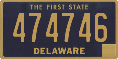 DE license plate 474746