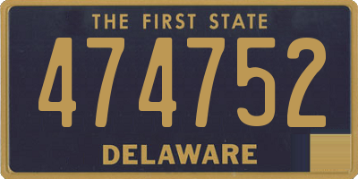 DE license plate 474752