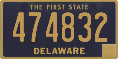 DE license plate 474832