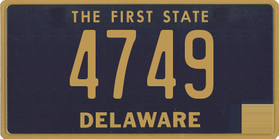 DE license plate 4749