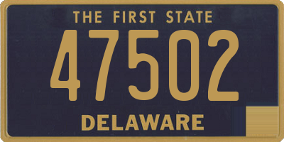 DE license plate 47502