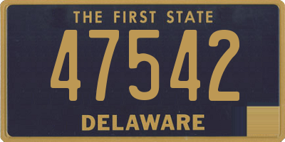 DE license plate 47542