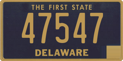 DE license plate 47547