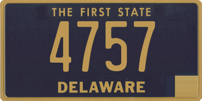 DE license plate 4757