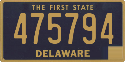 DE license plate 475794