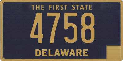 DE license plate 4758