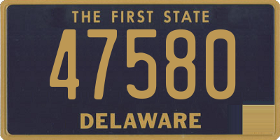 DE license plate 47580