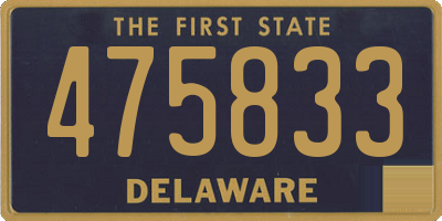 DE license plate 475833