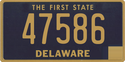 DE license plate 47586