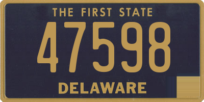 DE license plate 47598